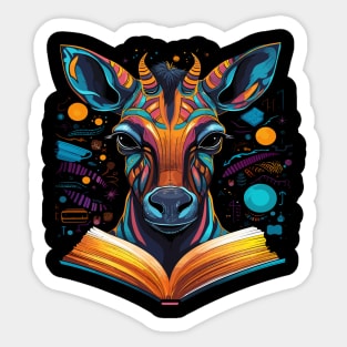 Okapi Reads Book Sticker